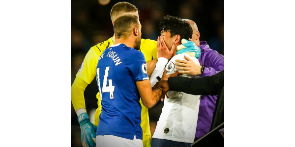 Heung-Min Søn fik Gomes til skade.